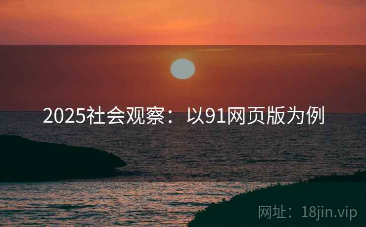 2025社会观察：以91网页版为例