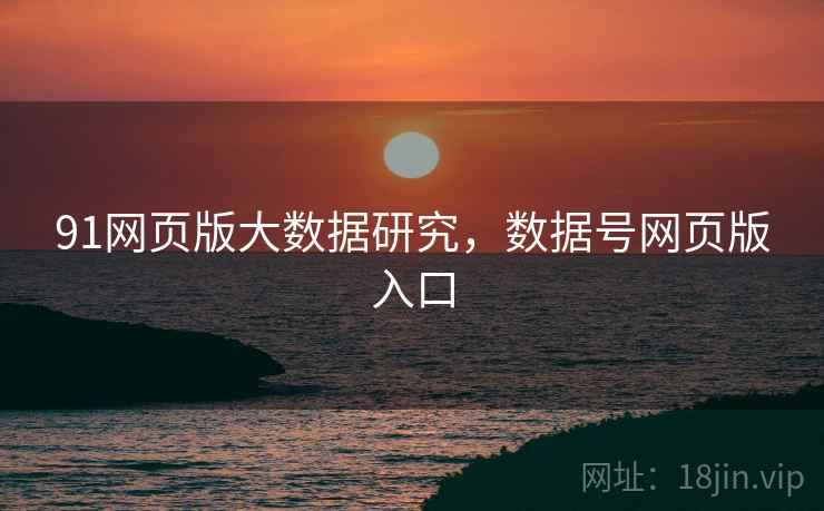 91网页版大数据研究，数据号网页版入口