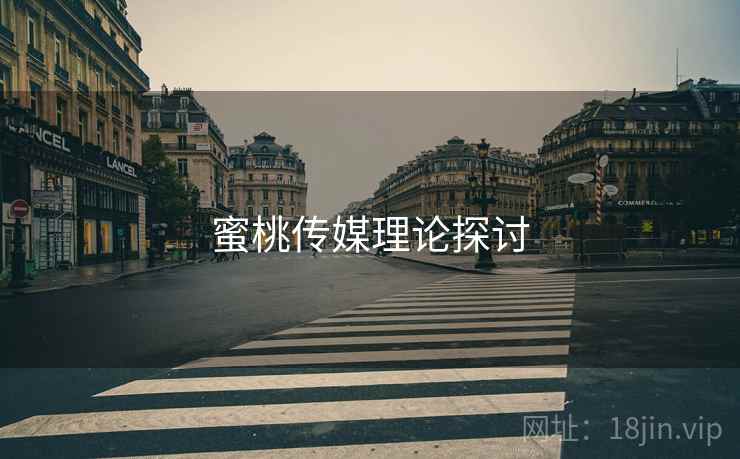蜜桃传媒理论探讨