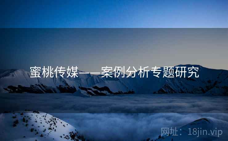 蜜桃传媒——案例分析专题研究