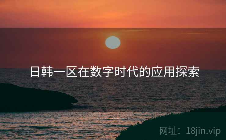 日韩一区在数字时代的应用探索