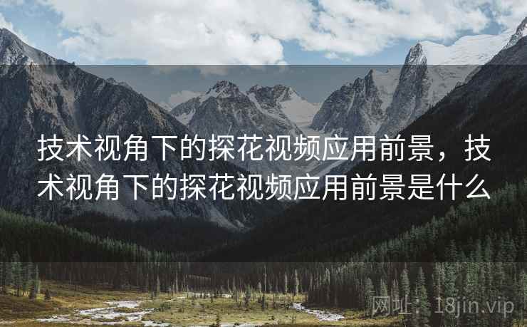技术视角下的探花视频应用前景，技术视角下的探花视频应用前景是什么