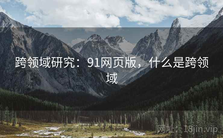 跨领域研究：91网页版，什么是跨领域