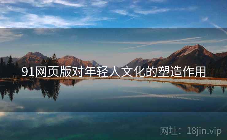 91网页版对年轻人文化的塑造作用