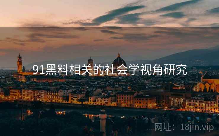 91黑料相关的社会学视角研究