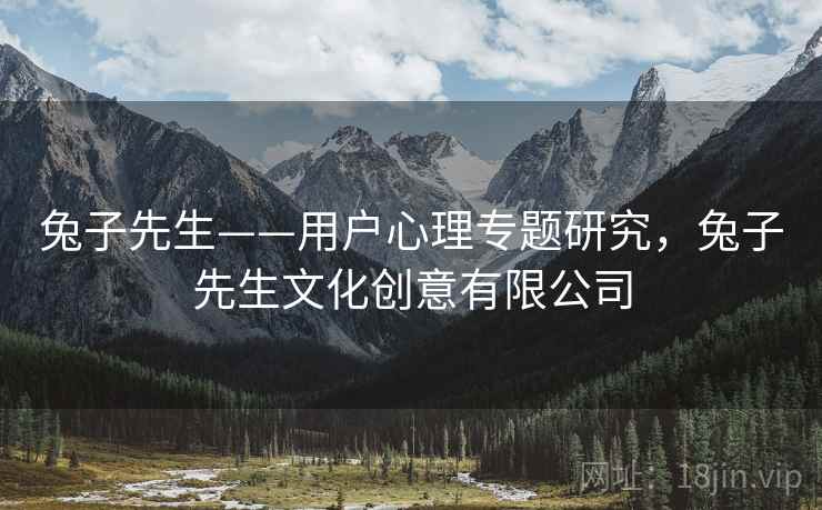 兔子先生——用户心理专题研究，兔子先生文化创意有限公司