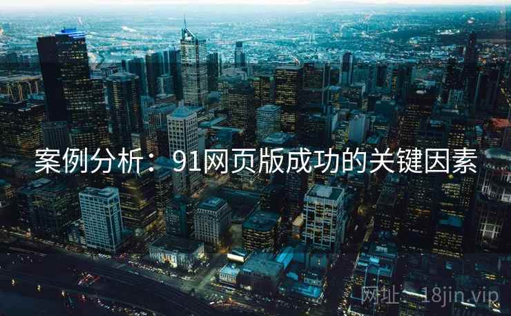 案例分析：91网页版成功的关键因素
