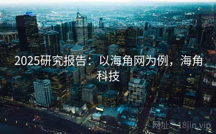 2025研究报告：以海角网为例，海角科技