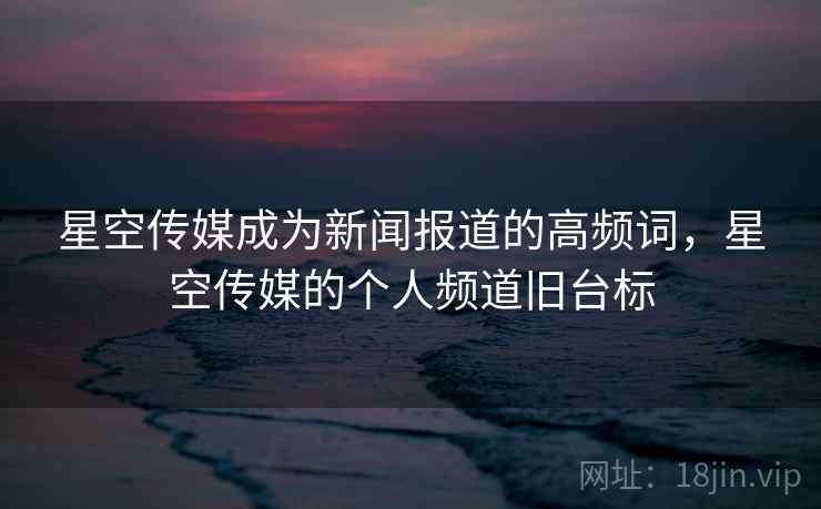 星空传媒成为新闻报道的高频词，星空传媒的个人频道旧台标