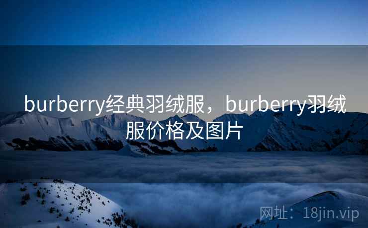 burberry经典羽绒服，burberry羽绒服价格及图片  第1张